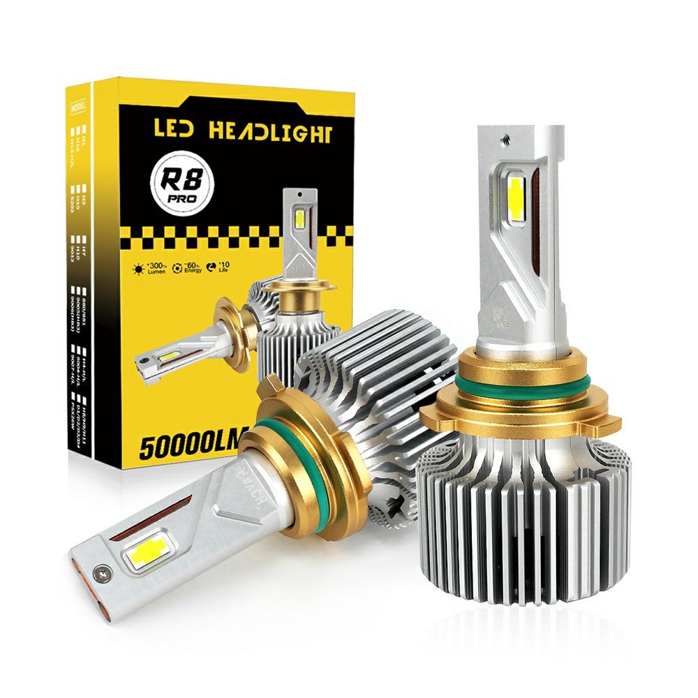 Raych R8 Pro 300w 50000lm 6000K Waterproof Fan H1 H3 H7 H11 9012 H4 9007 9005 9006 9012 H4 Light Bulb
